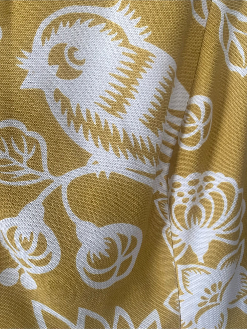 CUSTOM 1950 Yellow Floral Fit & Flare Dress with Satin Slip & Hidden Pockets SzM - Picture 8 of 16